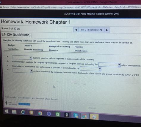 Solved Complete The Following Statements With One Of The Chegg