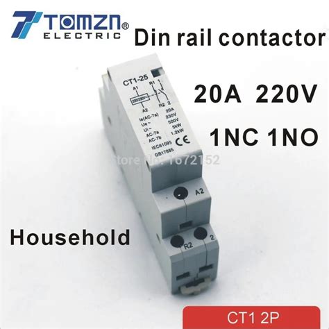 Ct P A V Ampere Hz Din Rail Household Ac Modular Contactor