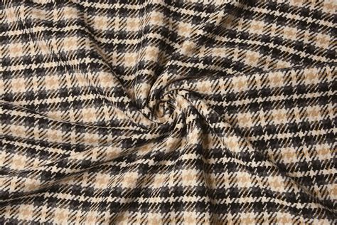 Woven Woolen Fabric Check Grey Boelens Modestoffen