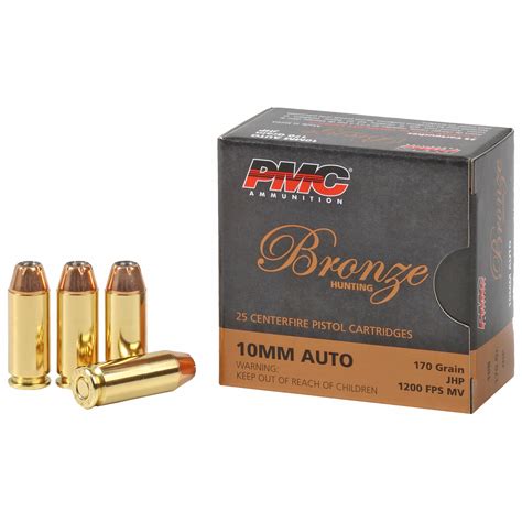 PMC Bronze Ammunition 10MM 170 Grain Jacketed Hollow Point 25