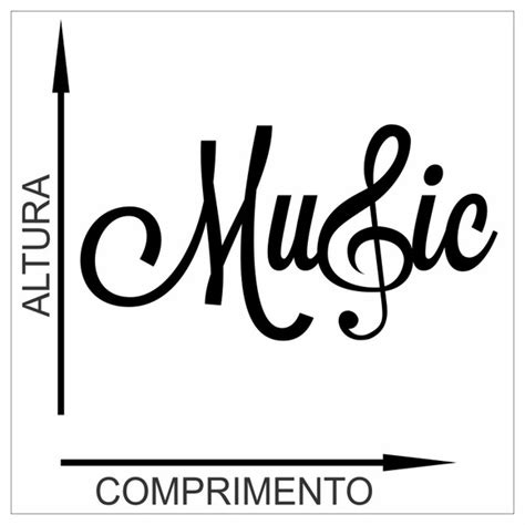 Adesivo MUSICAIS Texto Music Elo7 Produtos Especiais