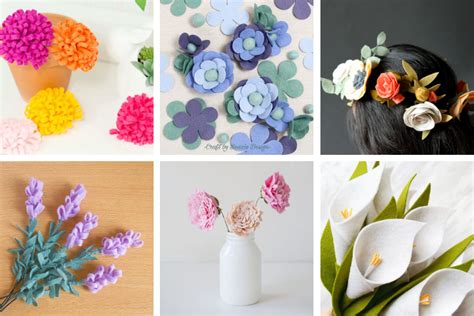 Diy Felt Flower Tutorials Gathering Beauty