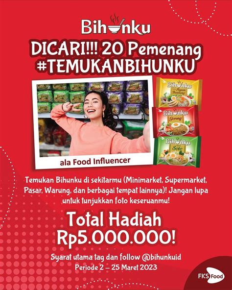 Lomba Foto Temukan Bihunku Berhadiah Total 5 Juta Rupiah