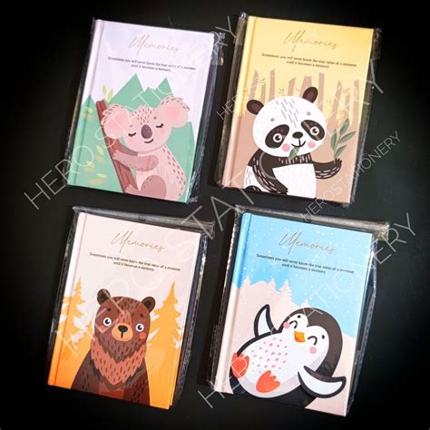 Jual Diary Buku Catatan Agenda Harian Fancy Panda Beruang Koala Pinguin