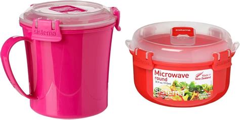 Sistema To Go Microwave Soup Mug Ml Assorted Colours Microwave