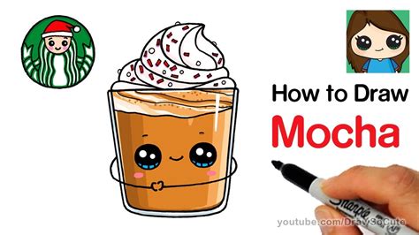 How to Draw a Starbucks White Chocolate Mocha - YouTube