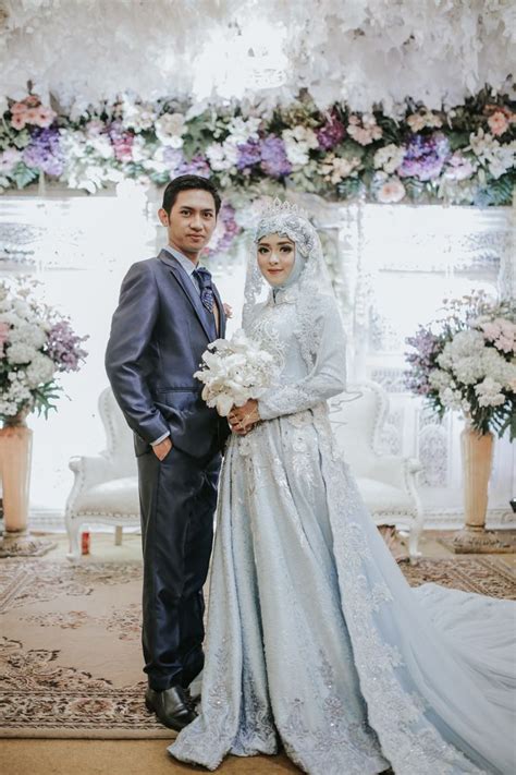 Songket Baju Pengantin Baby Blue Pin Page Raisa Danii