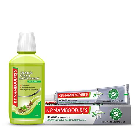 Herbal Toothpaste (150gm) and Herbal Fresh Mouthwash (250ml) Combo | K ...