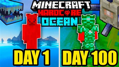 I Survived 100 Days Of Hardcore Minecraft In A Modded Ocean Only World