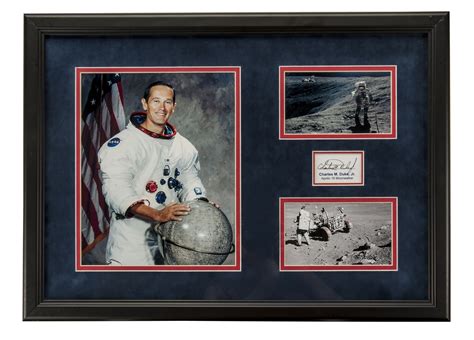 Lot Detail - Charles M. Duke Jr. Apollo 16 Autographed Framed Display