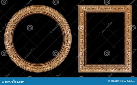 Gouden Omlijstingen Stock Afbeelding Image Of Decoratief 8708405