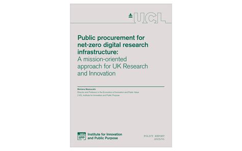 Public Procurement For Net Zero Digital Research Infrastructure A