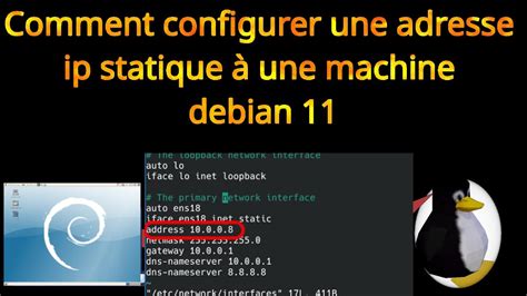 Debian Configurer Une Adresse Ip Statique En Ligne De Commande Ou