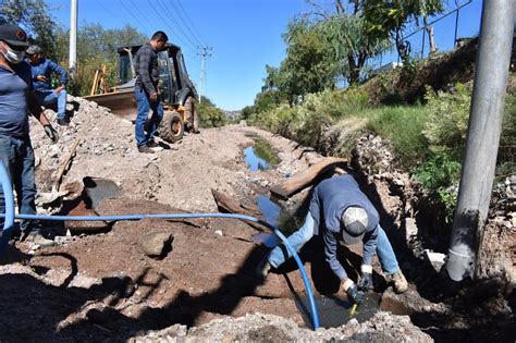 INTENSA LABOR DE OOMAPAS EN EL ARROYO LOS NOGALES Gobierno Municipal