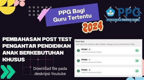 Kunci Jawaban Post Test Modul Ppabk Topik Ppg Daljab Pmm