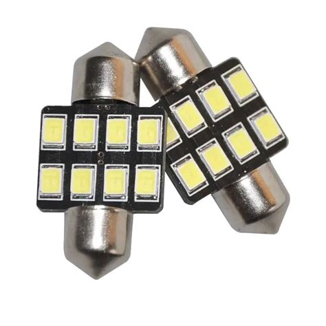 2pcs Car LED Light Bulbs Canbus 1 1W Festoon 32mm Signal Lamp White