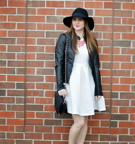 A Memory Of Us White Dress Leather Jacket A Kansas City Fashion Blog