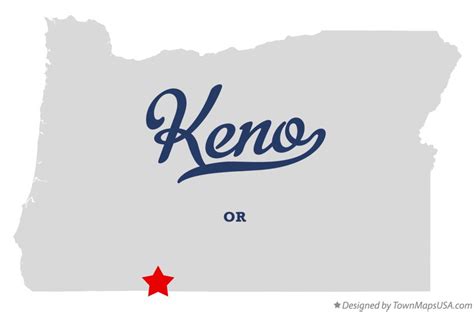 Map of Keno, OR, Oregon