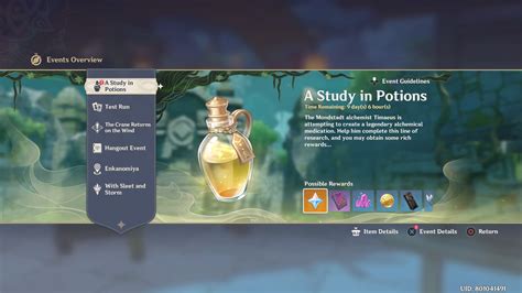 A Study In Potions Genshin Impact Event Primogems Rewards Guide