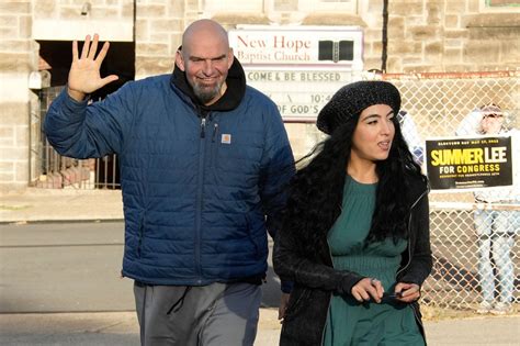 hoodie wearing john fetterman snubs reporters   casts vote