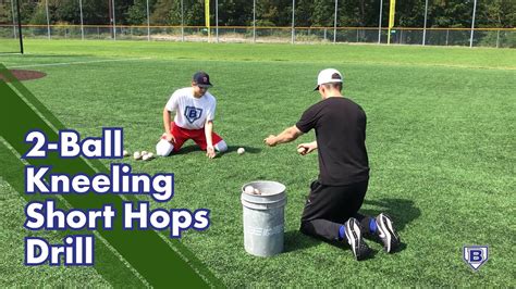 Baseball Infield Drill 2 Ball Kneeling Short Hops Youtube