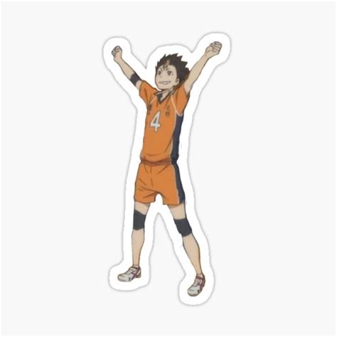 Haikyuu Nishinoya Yu Sticker For Sale By Bellareii Redbubble