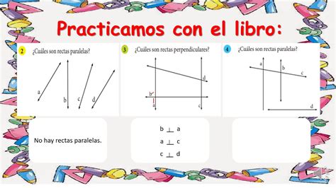 Trabajamos Con El Libro RECTAS PARALELAS Y PERPENDICULARES YouTube