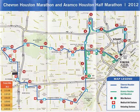 Map Houston Marathon Course