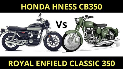 Honda Cb350 Highness Vs Royal Enfield Classic 350 Comparison Technical Headlines Youtube