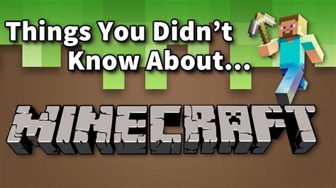 Things You Didn T Know About Minecraft Youtube