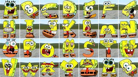 Alphabet Lore But Everyone Is SPONGEBOB Versions Full Version A Z In