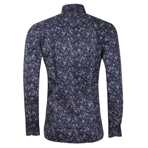 Ted Baker Crownrd Feather Print Endurance Shirt Oxygen Clothing