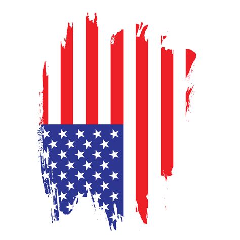 Hand drawing brush stroke USA flag vector 16128021 Vector Art at Vecteezy