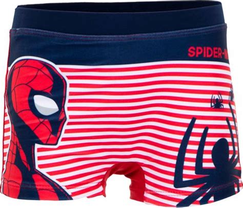 Marvel Spiderman Zwembroek Boxer Rood Gestreept Jaar Bol