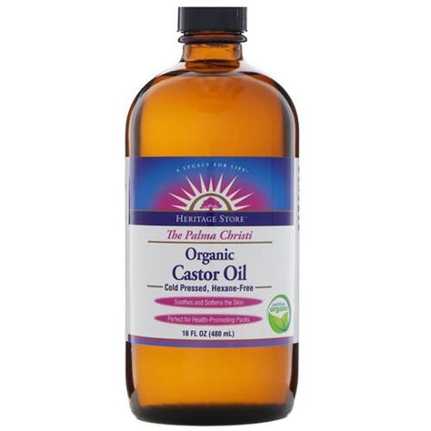 Heritage Store Organic Castor Oil 16 Fl Oz 480 Ml علاج البشرة الخرع