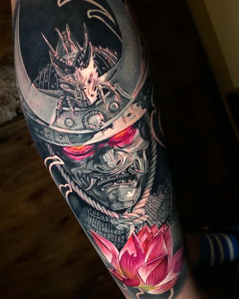 Samurai Mask, tattoo by Guillermo Moreno : r/Best_tattoos