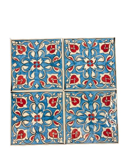 4x4 Turkish Ceramic Tile Set 4 Turkish Finds