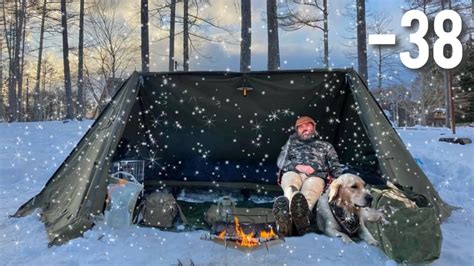 Solo Winter Camping Days Snowstorm Winter Camping In A