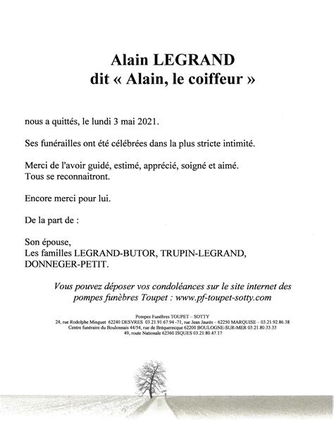 Monsieur Alain Legrand Pompes Fun Bres Toupet Sotty