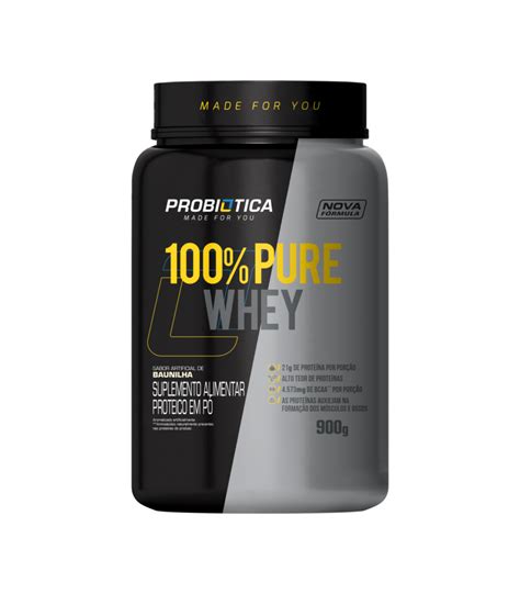 100 Pure Whey 900g Baunilha Probiotica Portugal