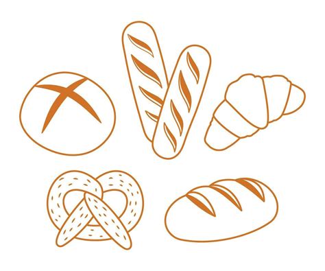 Bakery theme icon simple vector arts. Aesthetic bakery bread vector ...