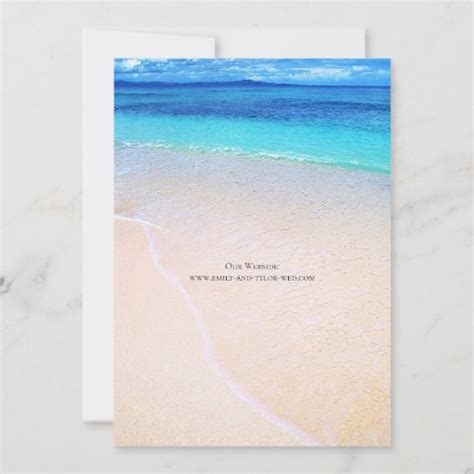 Pink Plumeria Beach Destination Wedding Invitation Zazzle