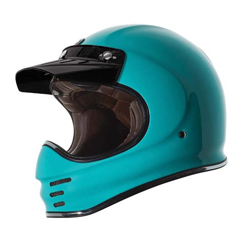 T-3 Tiffany Blue Moto Full Face Motorcycle Helmet - Iron Horse Freedom