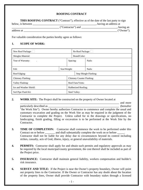 Sample Roofing Contract Pdf Fill Out Sign Online DocHub