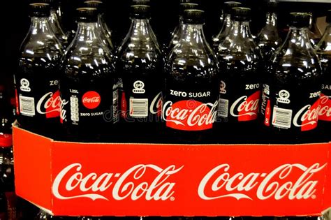 Bebidas Cero De La Soda De La Coca Cola Del Azúcar Imagen de archivo