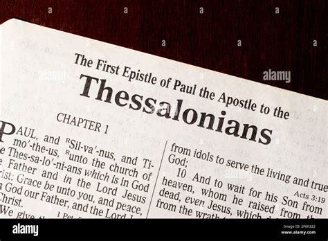 First Epistle Of Paul The Apostle To The Thessalonians Hi Res Stock