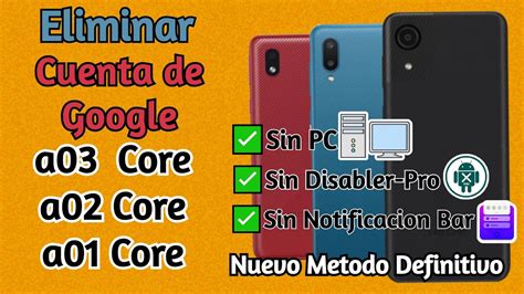 Quitar Cuenta Google Frp A Samsung A Core A Core A Core Android