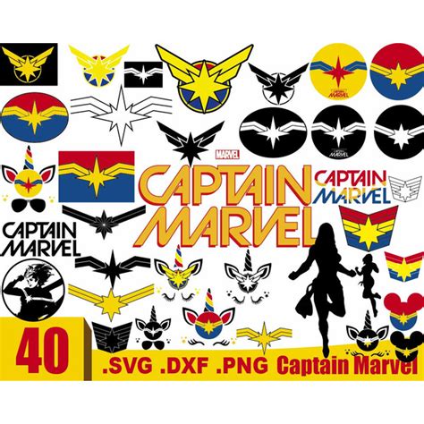 Captain Marvel Svg Superhero Svg Captain Marvel Logo Svg Inspire