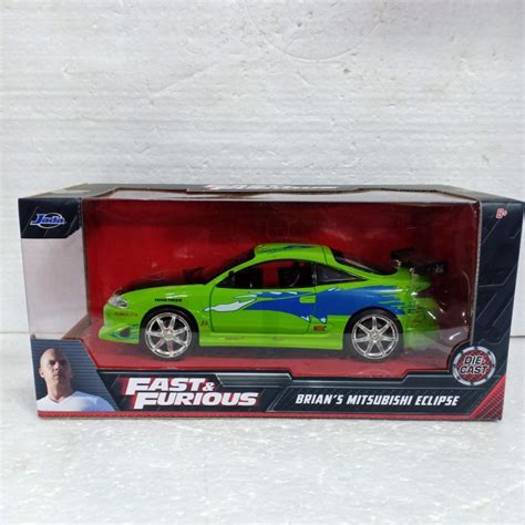 Jual Diecast Jada 124 Fast Furious Brians Car Mitsubishi Eclipse Shopee Indonesia