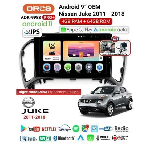 Jual Headunit Android CarPlay 9 Inch Pro G2 DVR Nissan Juke 2011 2016